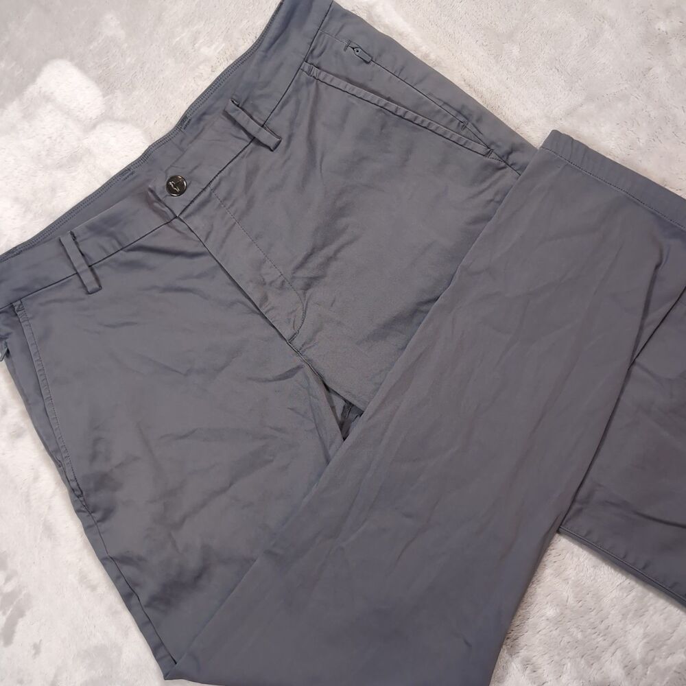 Birddogs Golf Pants Mens 32x30 (32x29) Gray Lined Chino Stretch Tech Performance